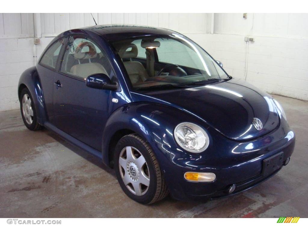 2001 New Beetle GLS Coupe - Batik Blue Metallic / Cream photo #3