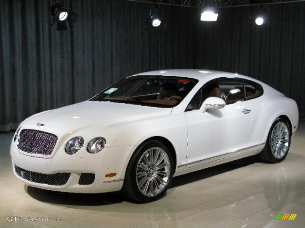 Glacier White Bentley Continental GT