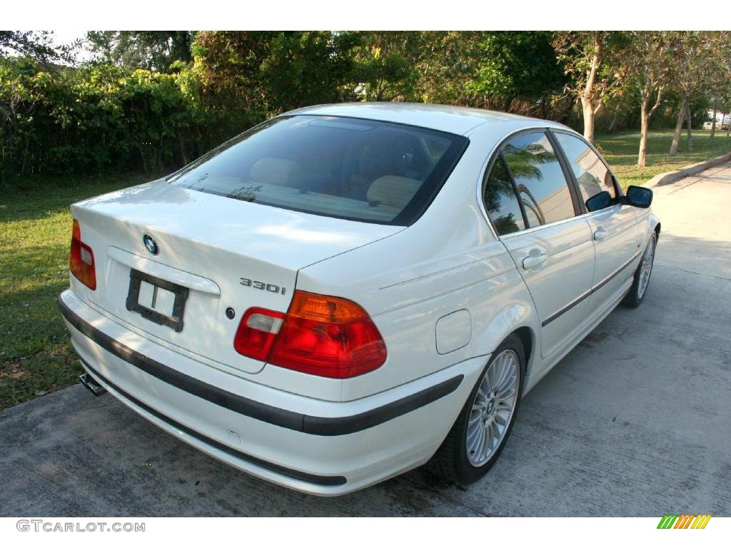 2001 3 Series 330i Sedan - Alpine White / Sand photo #22