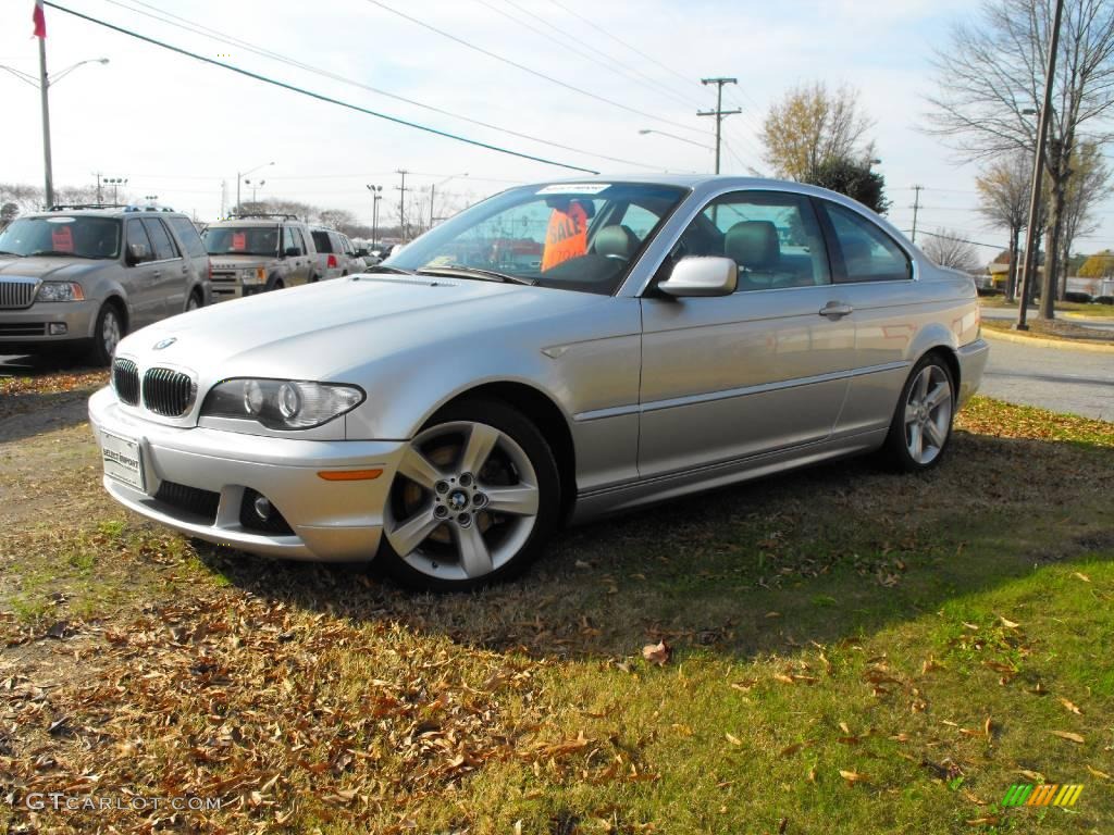 2005 3 Series 325i Coupe - Titanium Silver Metallic / Grey photo #2