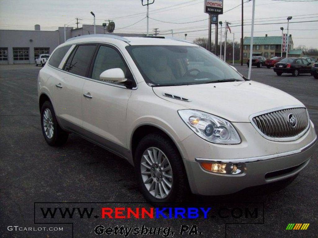 2010 Enclave CXL - White Diamond Tricoat / Cashmere/Cocoa photo #1