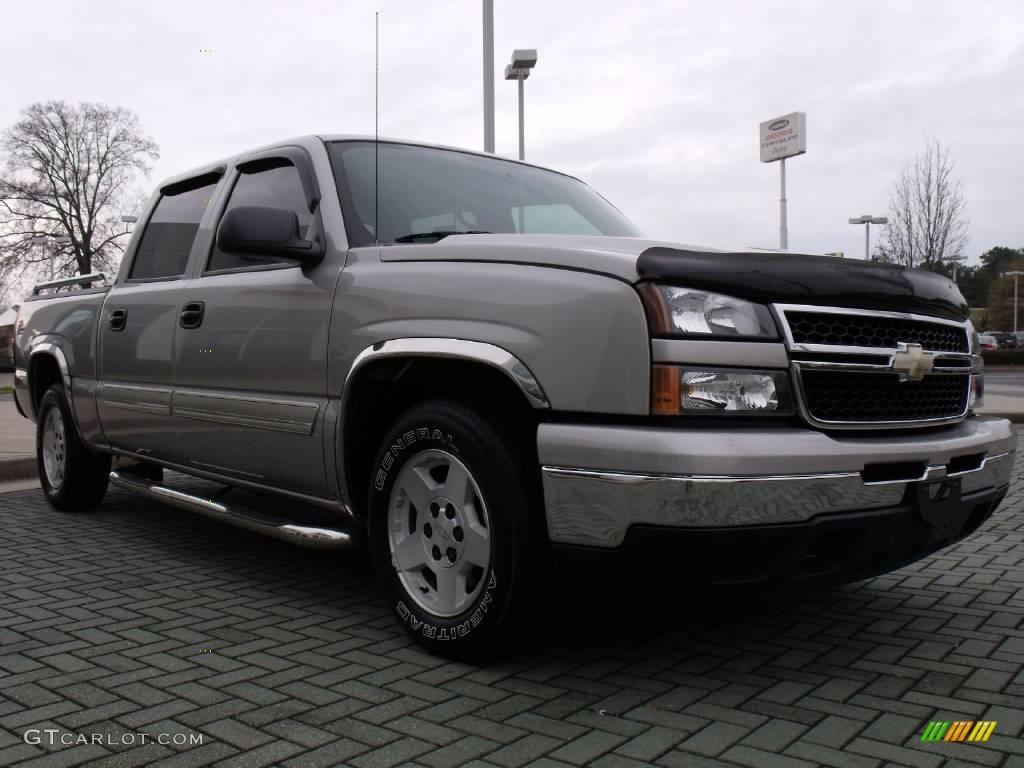 2006 Silverado 1500 LT Crew Cab - Silver Birch Metallic / Dark Charcoal photo #8