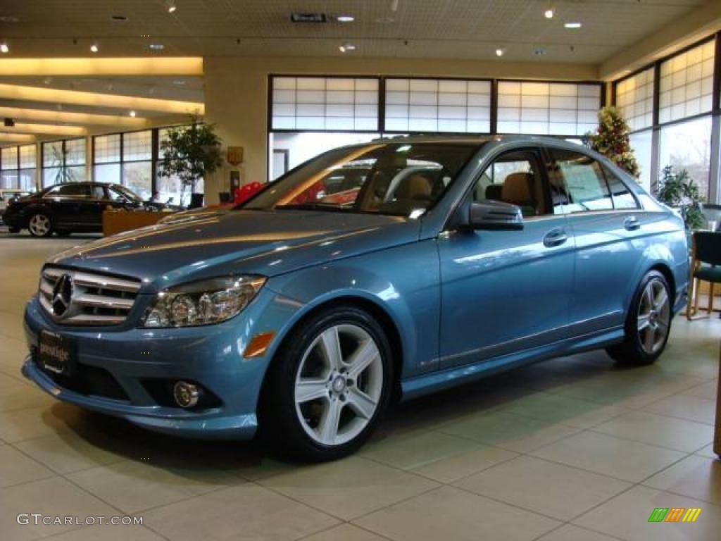 2010 C 300 Sport 4Matic - Quartz Blue Metallic / Almond/Mocha photo #3