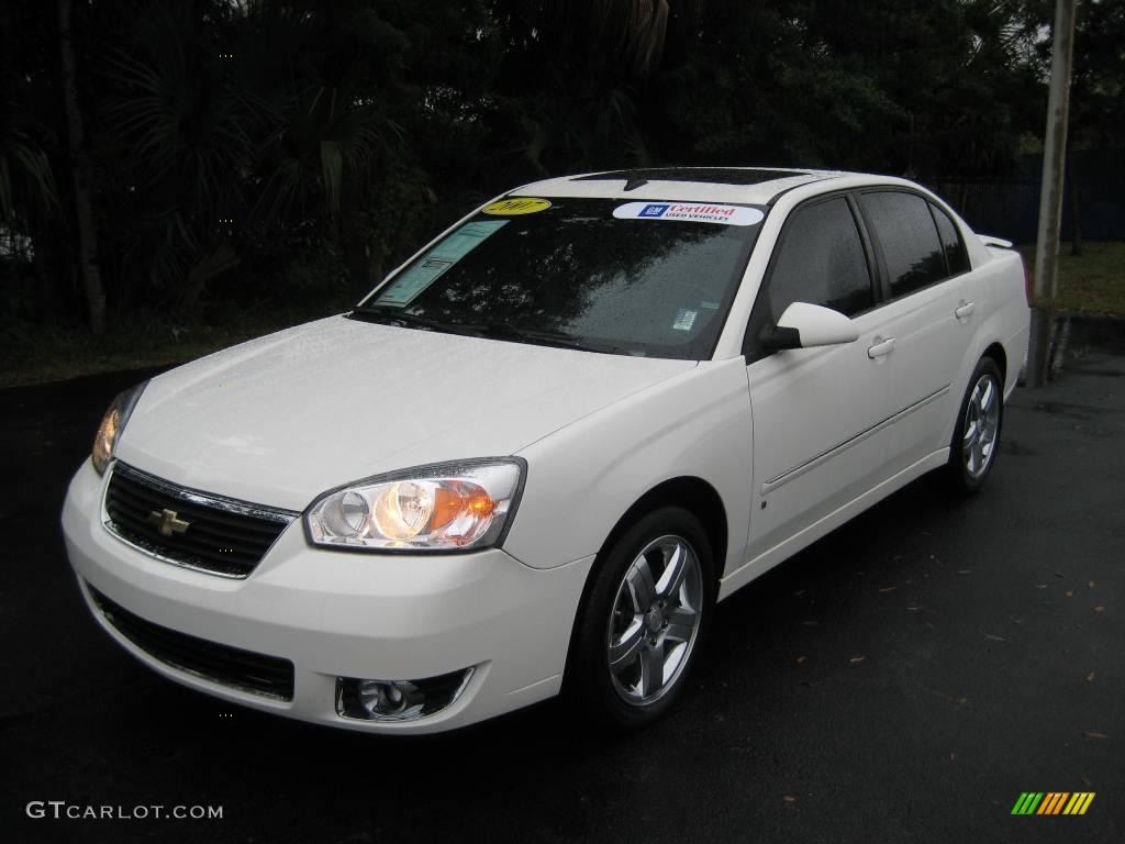 2007 Malibu LTZ Sedan - White / Titanium Gray photo #1