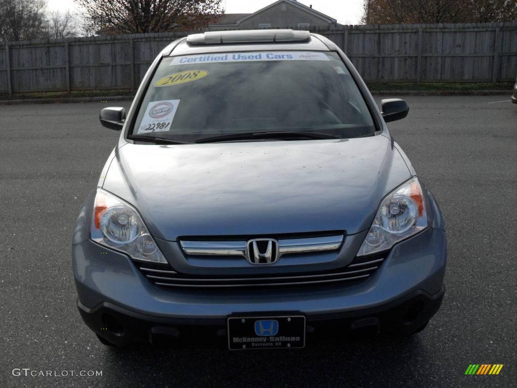 2008 CR-V EX 4WD - Glacier Blue Metallic / Gray photo #6