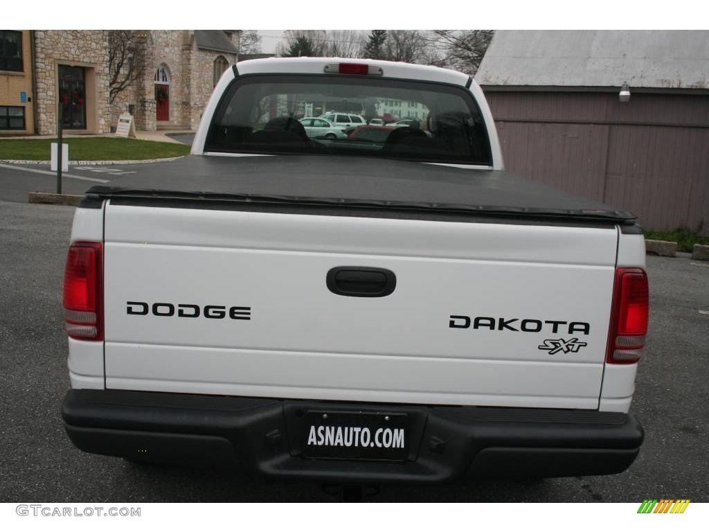 2003 Dakota SXT Quad Cab 4x4 - Bright White / Dark Slate Gray photo #5