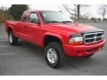 2004 Flame Red Dodge Dakota SXT Club Cab 4x4  photo #9