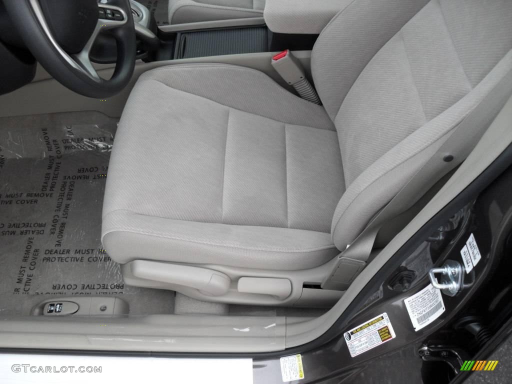 2010 Civic LX Sedan - Urban Titanium Metallic / Beige photo #8