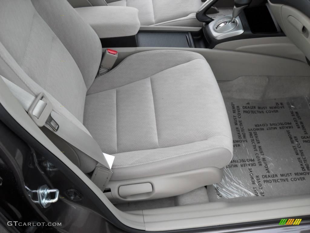 2010 Civic LX Sedan - Urban Titanium Metallic / Beige photo #16