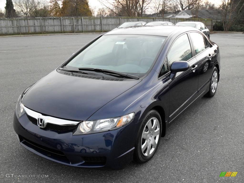 2010 Civic LX Sedan - Royal Blue Pearl / Gray photo #1