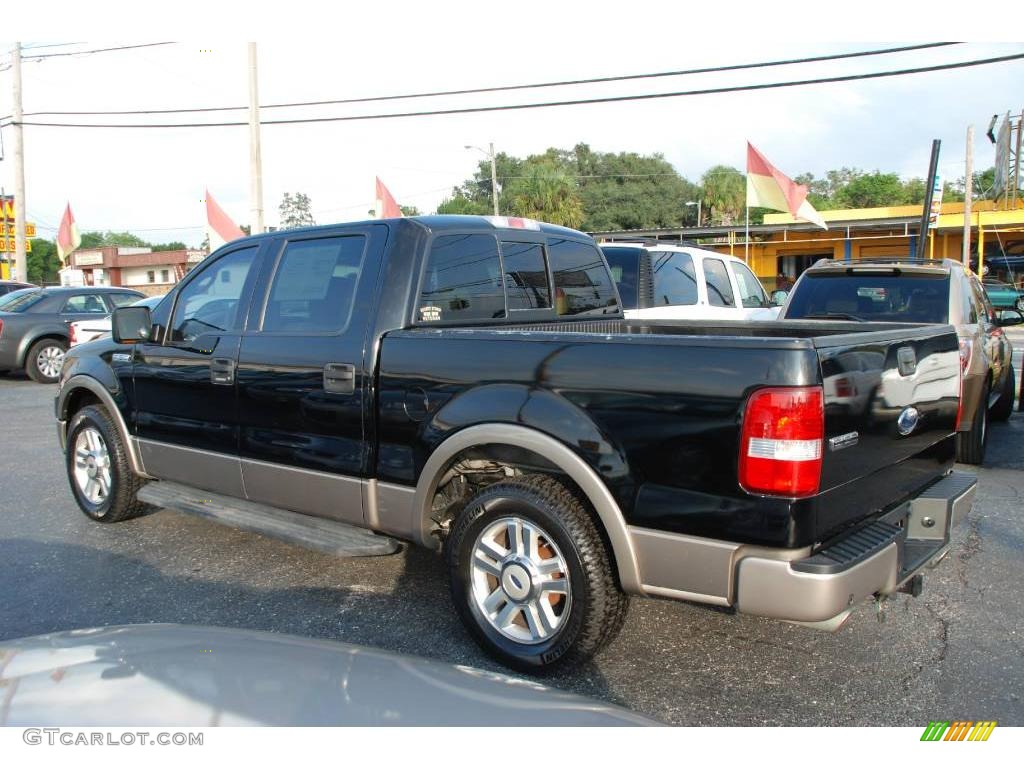 2004 F150 Lariat SuperCrew - Black / Tan photo #7