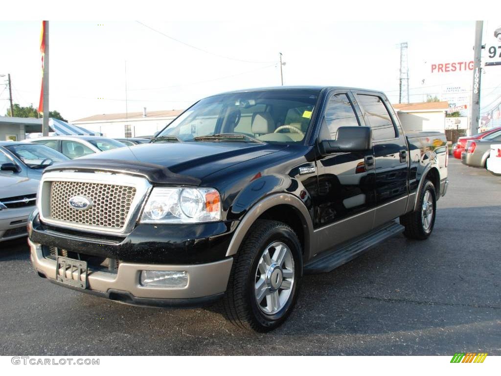 2004 F150 Lariat SuperCrew - Black / Tan photo #8