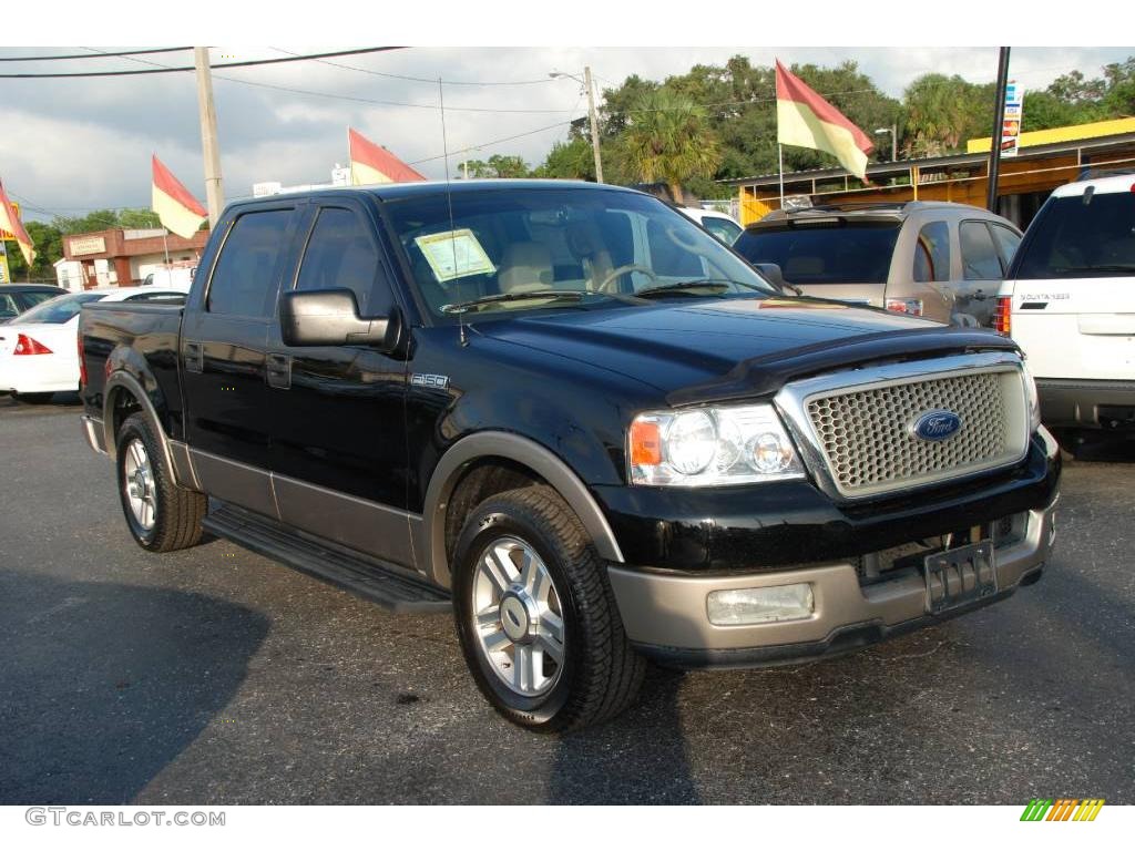 2004 F150 Lariat SuperCrew - Black / Tan photo #9