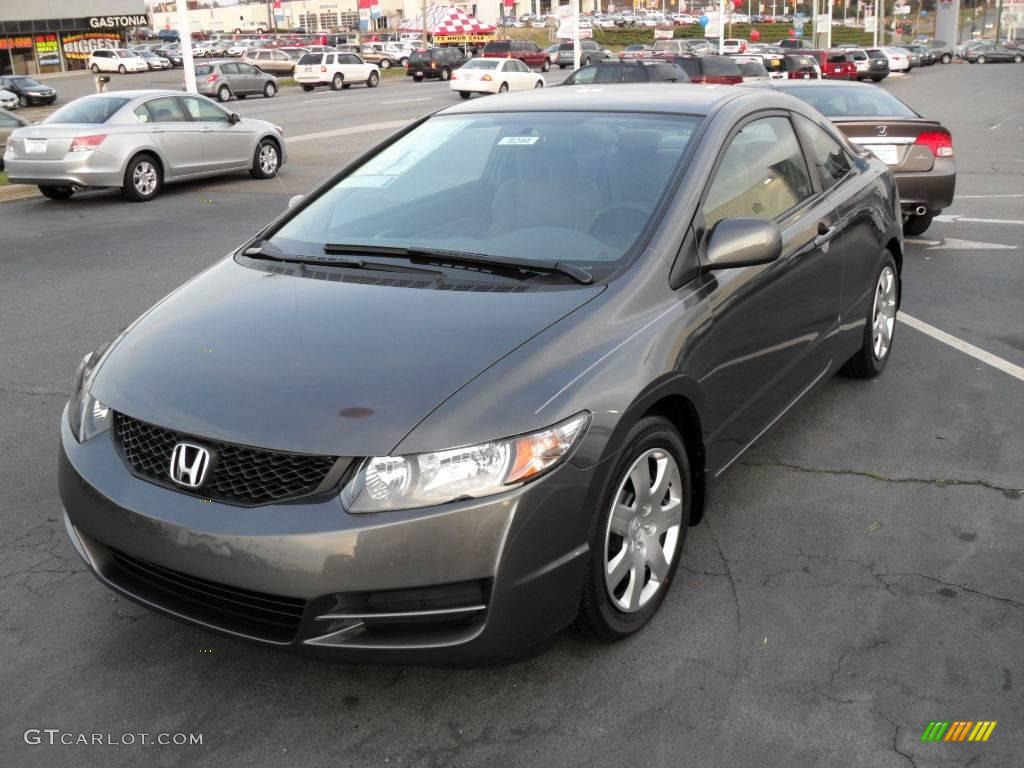 2010 Civic LX Coupe - Polished Metal Metallic / Gray photo #1