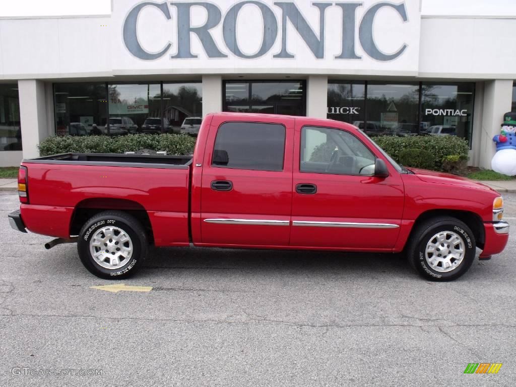 2006 Sierra 1500 SLT Crew Cab - Fire Red / Neutral photo #1