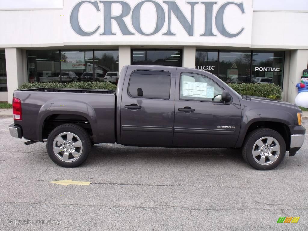 2010 Sierra 1500 SLE Crew Cab - Storm Gray Metallic / Dark Titanium/Light Titanium photo #1