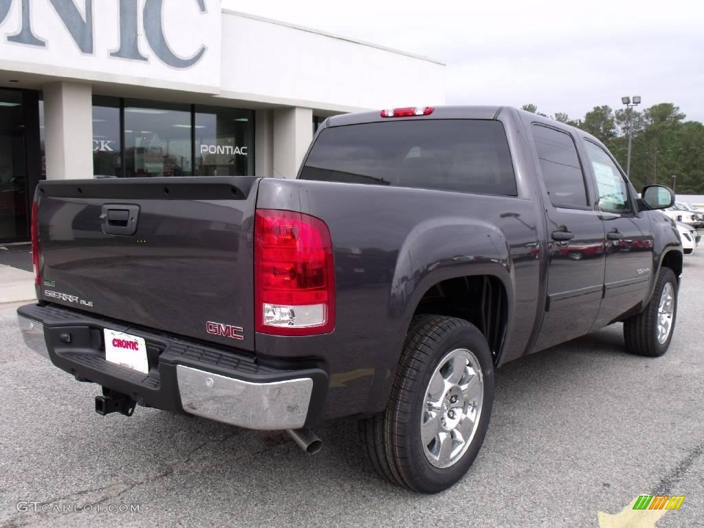 2010 Sierra 1500 SLE Crew Cab - Storm Gray Metallic / Dark Titanium/Light Titanium photo #8