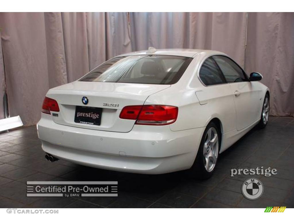 2007 3 Series 328i Coupe - Alpine White / Black photo #2