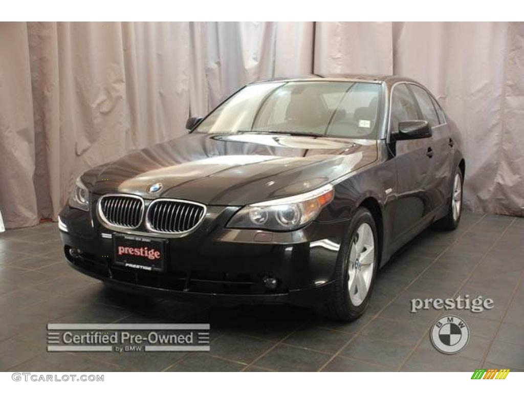 2007 5 Series 525xi Sedan - Jet Black / Black photo #1