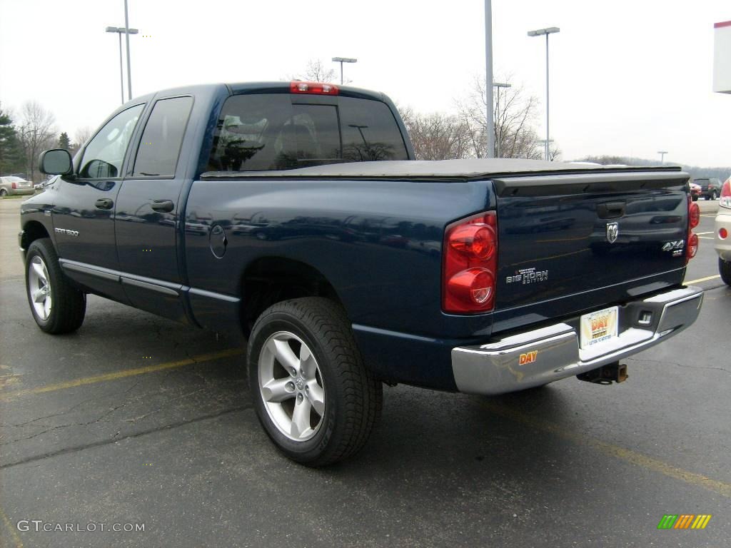 2007 Ram 1500 Big Horn Edition Quad Cab 4x4 - Patriot Blue Pearl / Medium Slate Gray photo #2