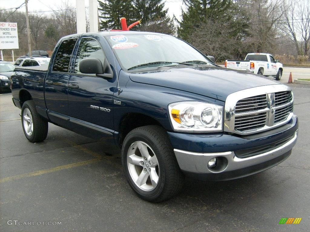 2007 Ram 1500 Big Horn Edition Quad Cab 4x4 - Patriot Blue Pearl / Medium Slate Gray photo #6