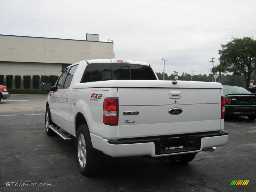 2007 F150 FX2 Sport SuperCrew - Oxford White / Black/Red photo #5