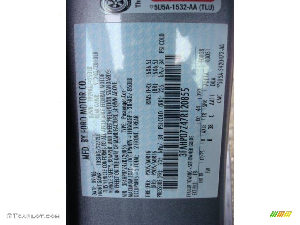 2007 Fusion SE - Tungsten Grey Metallic / Charcoal Black photo #19