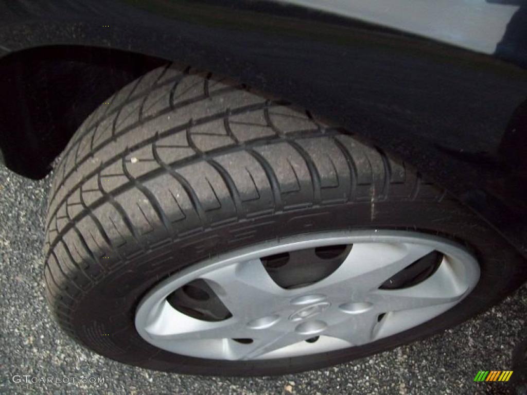 2006 Elantra GLS Sedan - Ebony Black / Gray photo #4