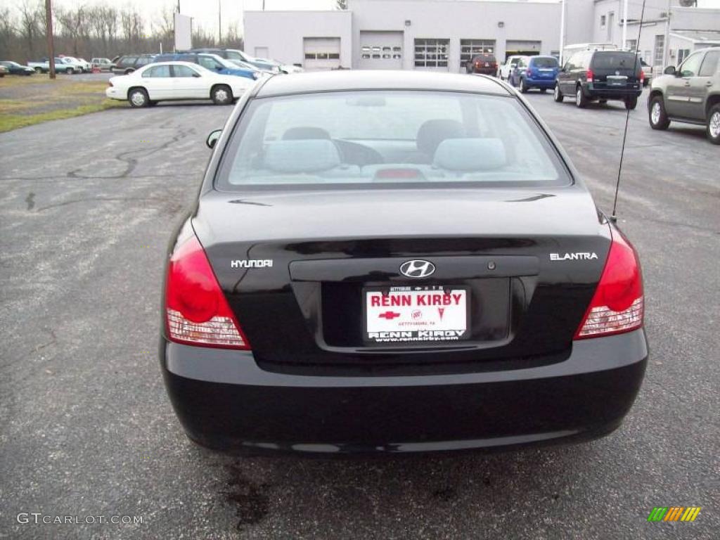 2006 Elantra GLS Sedan - Ebony Black / Gray photo #12