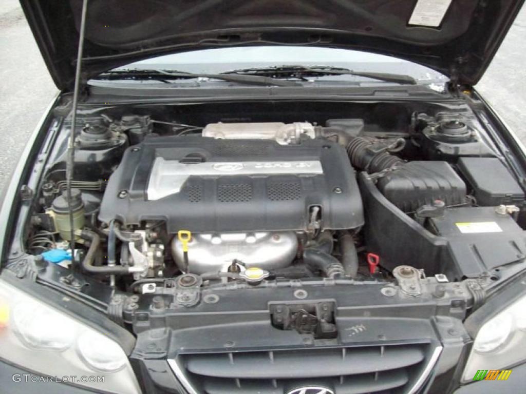 2006 Elantra GLS Sedan - Ebony Black / Gray photo #16