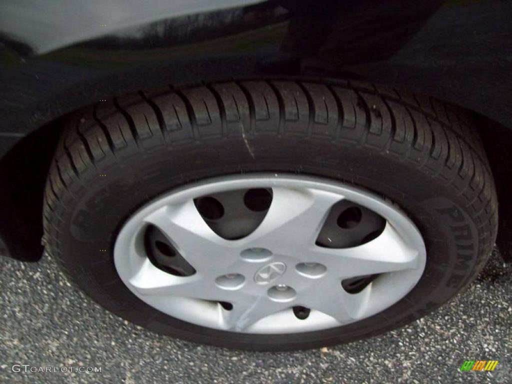 2006 Elantra GLS Sedan - Ebony Black / Gray photo #18