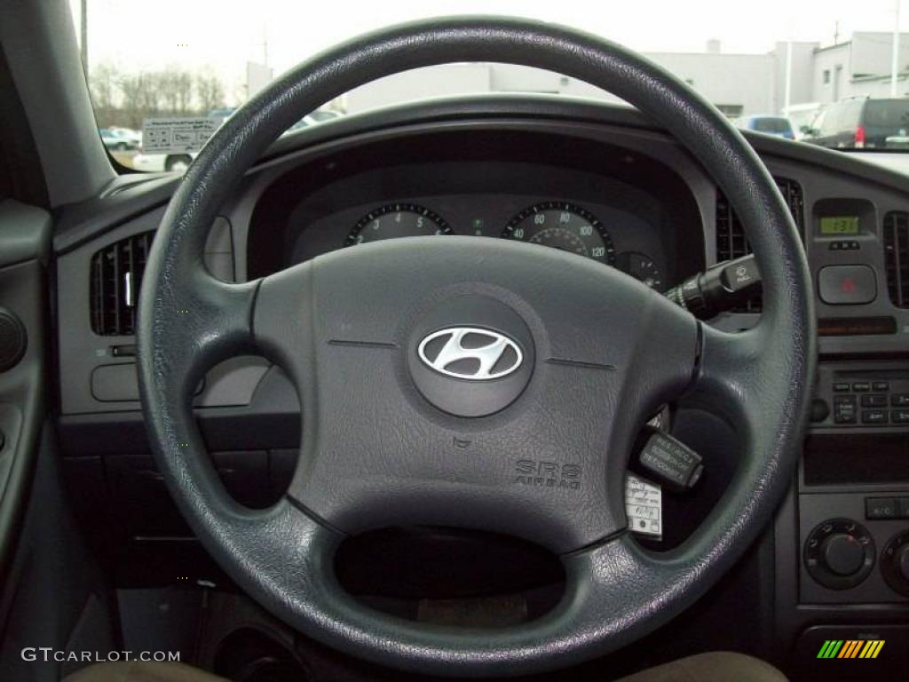 2006 Elantra GLS Sedan - Ebony Black / Gray photo #19
