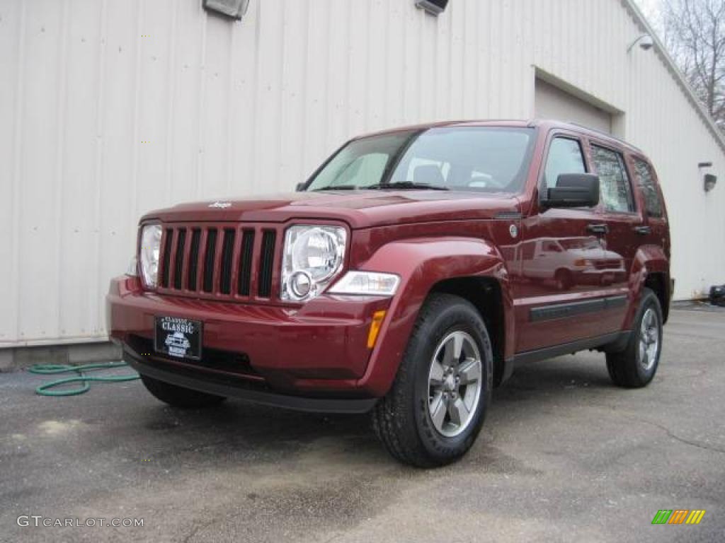2008 Liberty Sport 4x4 - Red Rock Crystal Pearl / Pastel Slate Gray photo #1