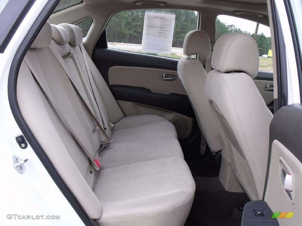 2009 Elantra SE Sedan - Captiva White / Beige photo #14