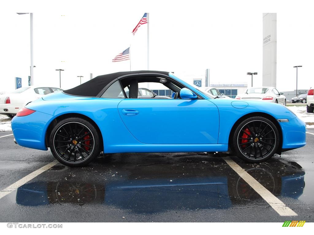 2009 911 Carrera S Cabriolet - Mexico Blue Paint to Sample / Black photo #4
