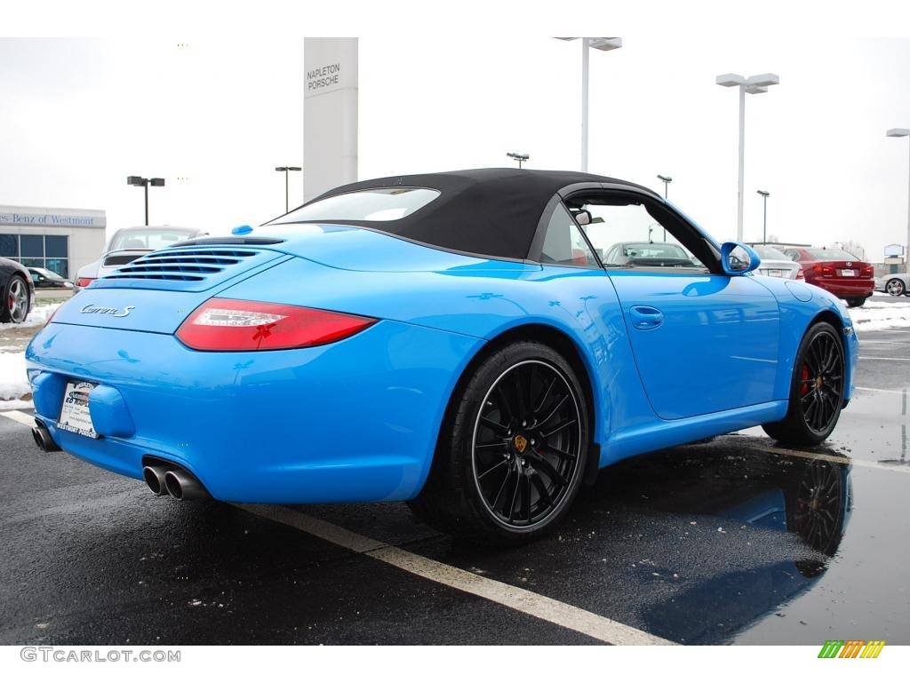 2009 911 Carrera S Cabriolet - Mexico Blue Paint to Sample / Black photo #5