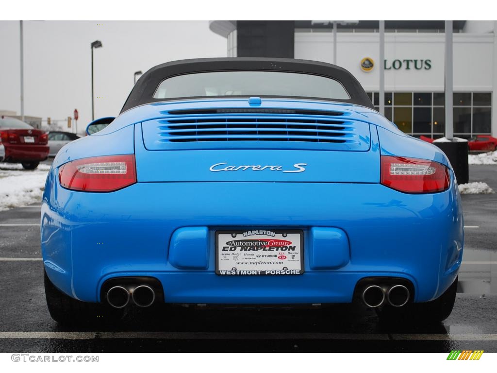 2009 911 Carrera S Cabriolet - Mexico Blue Paint to Sample / Black photo #6