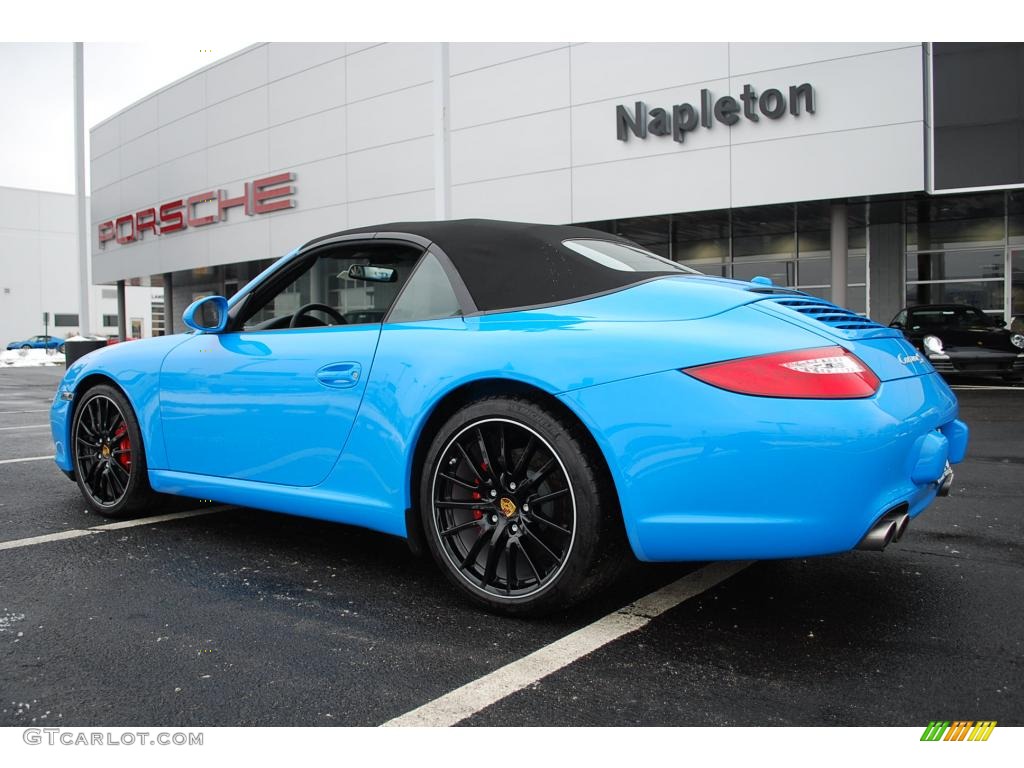 2009 911 Carrera S Cabriolet - Mexico Blue Paint to Sample / Black photo #7