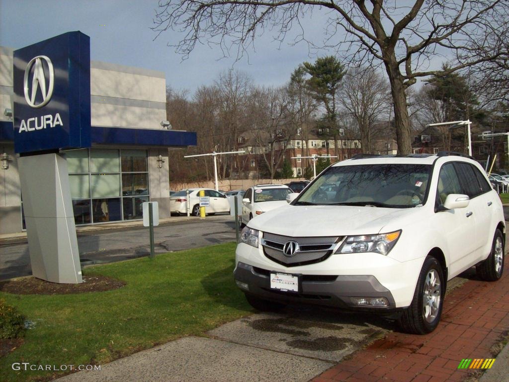 Aspen White Pearl Acura MDX