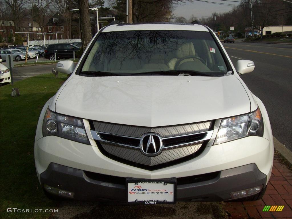 2007 MDX Technology - Aspen White Pearl / Taupe photo #3