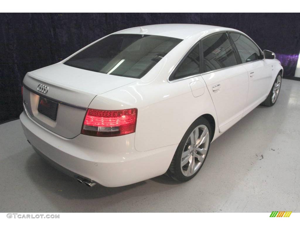 2008 S6 5.2 quattro Sedan - Ibis White / Black photo #3
