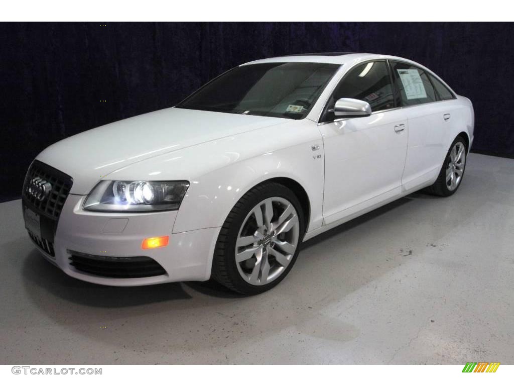 2008 S6 5.2 quattro Sedan - Ibis White / Black photo #4