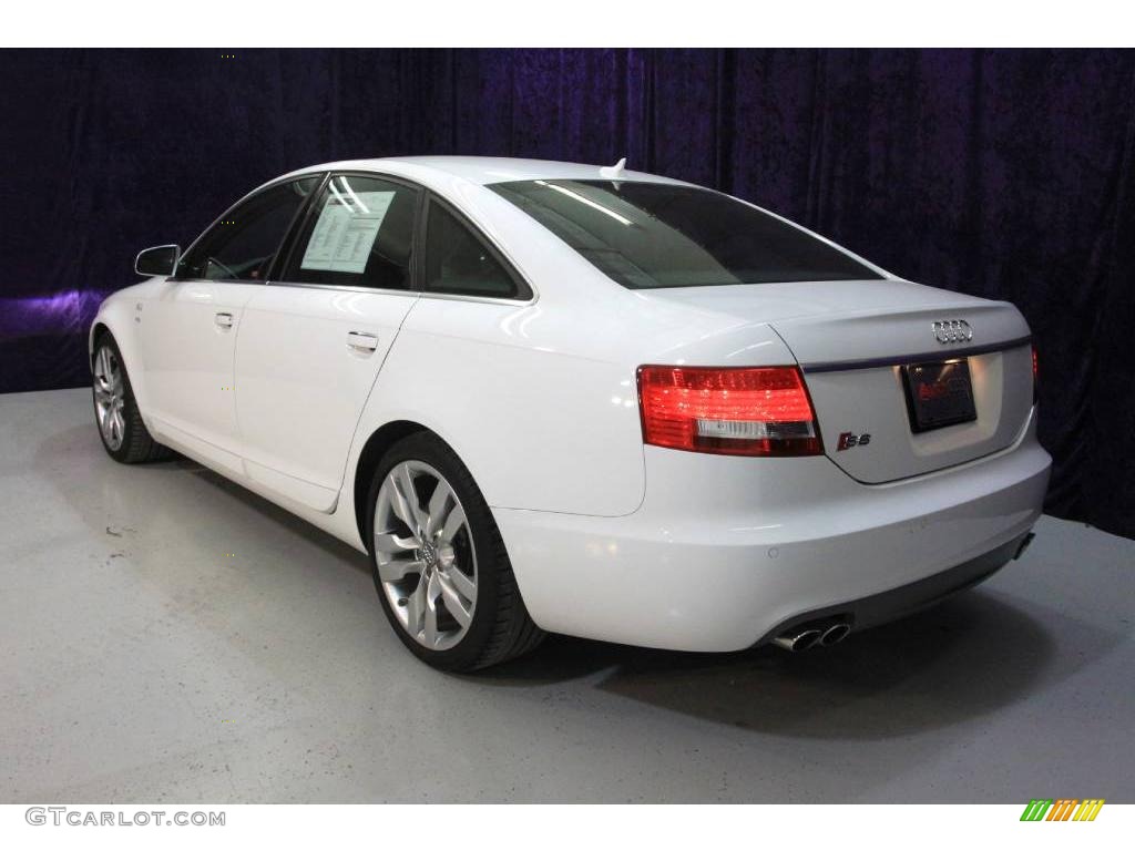 2008 S6 5.2 quattro Sedan - Ibis White / Black photo #19