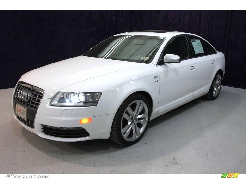 2008 S6 5.2 quattro Sedan - Ibis White / Black photo #30