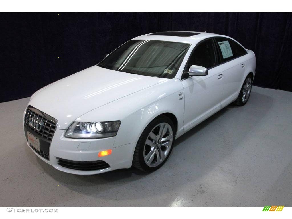 2008 S6 5.2 quattro Sedan - Ibis White / Black photo #31