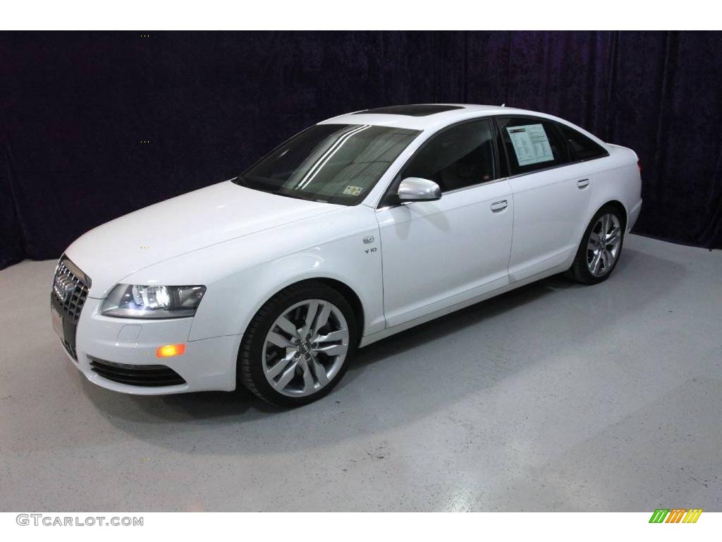 2008 S6 5.2 quattro Sedan - Ibis White / Black photo #32