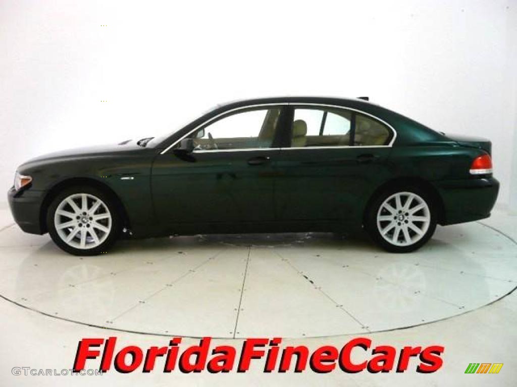 2002 7 Series 745i Sedan - Oxford Green Metallic / Beige III photo #3