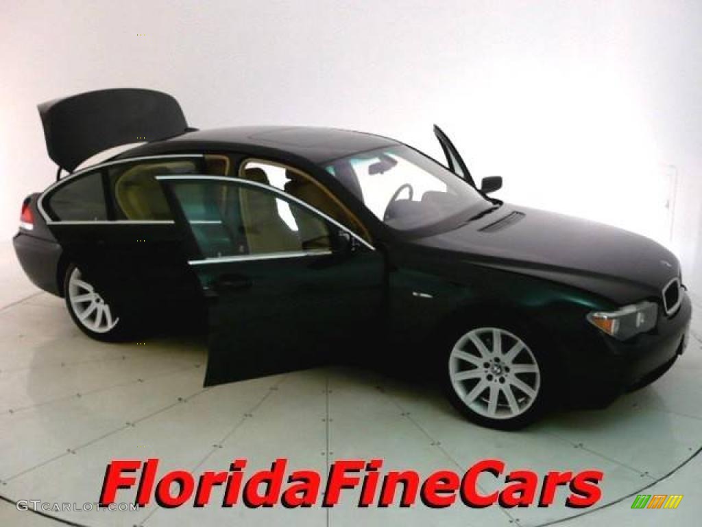 2002 7 Series 745i Sedan - Oxford Green Metallic / Beige III photo #7