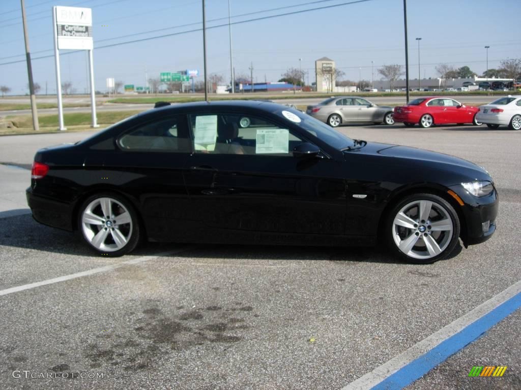 2009 3 Series 335i Coupe - Jet Black / Saddle Brown Dakota Leather photo #6