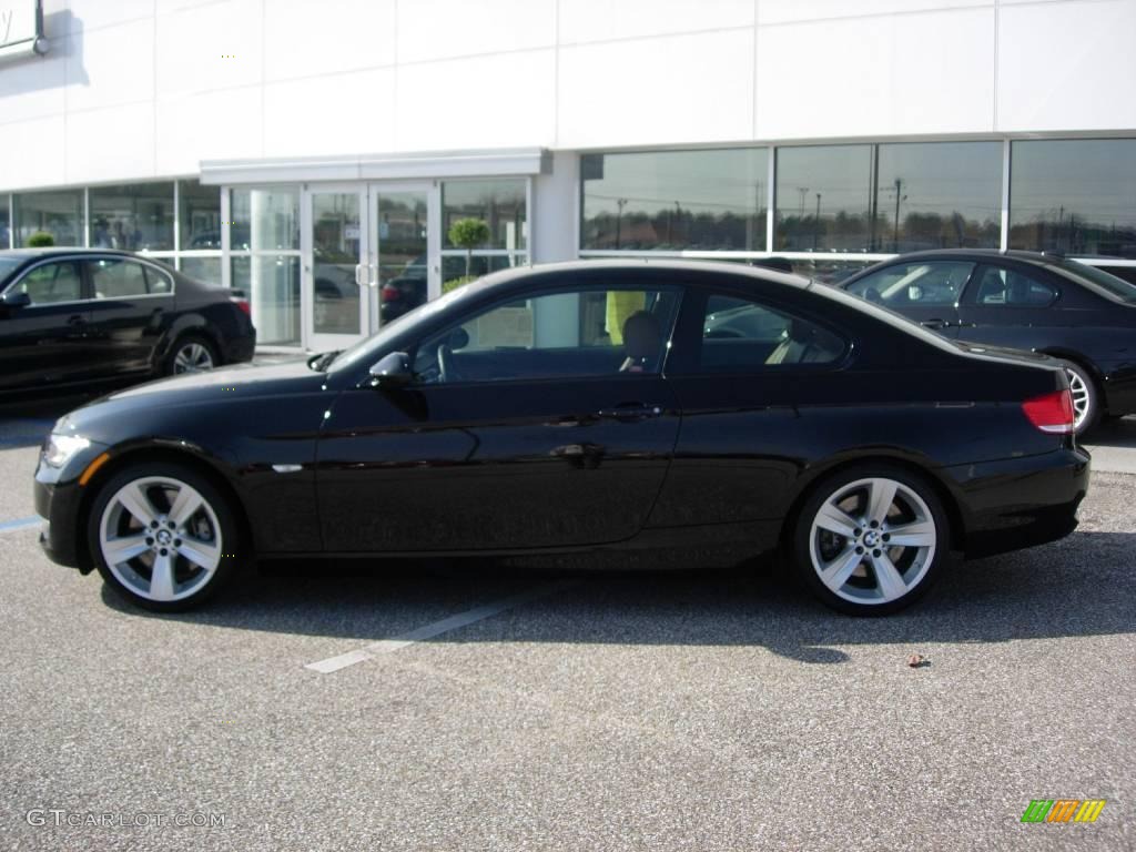 2009 3 Series 335i Coupe - Jet Black / Saddle Brown Dakota Leather photo #7
